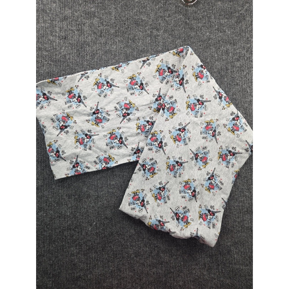 Disney Minnie Mouse Paris Eiffel Tower Infinity Scarf Gray Jersey Knit Loop
